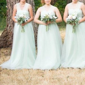 Long Light Green Formal dress